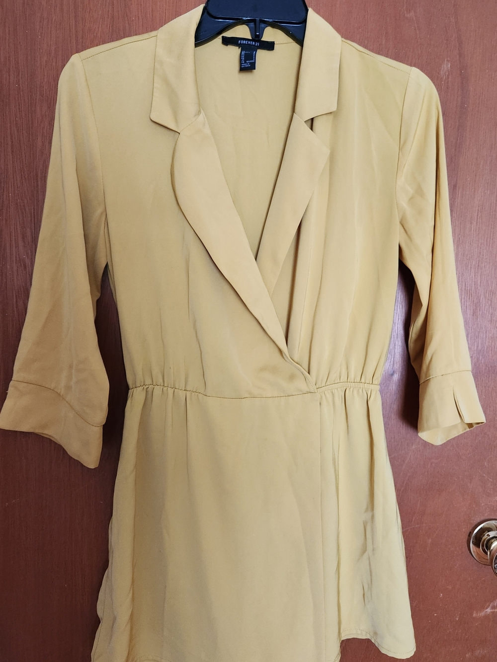 Forever 21 Mustard Wrap Dress Skort Styliah